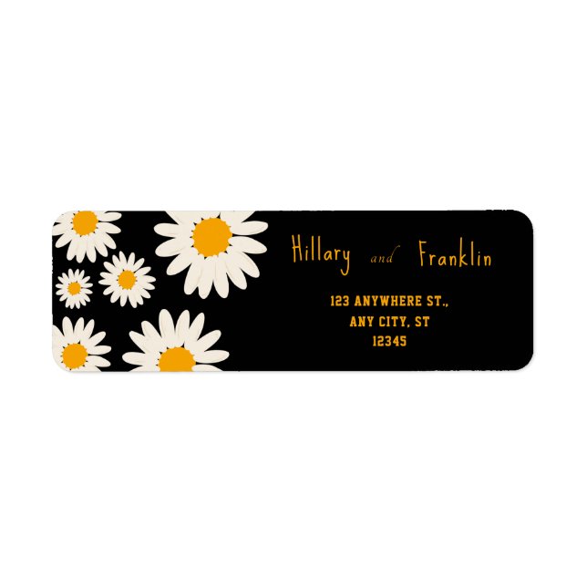 Étiquette Elégante marguerite d'été Floral Romantique Person (Devant)