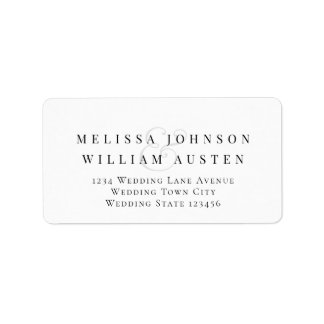 Étiquette Élégante Mariée & Mariage de chambre RSVP Adresse 