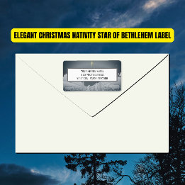 Étiquette Élégante Nativité De Noël Star De Bethléem