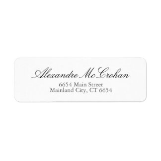 Étiquette Élégante typographie de script Adresse de retour É