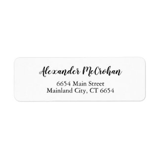 Étiquette Élégante typographie de script Adresse de retour É