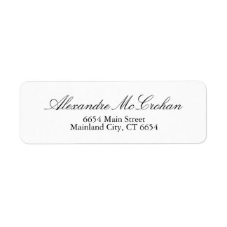 Étiquette Élégante typographie de script Adresse de retour É