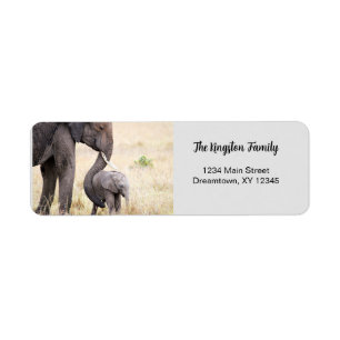 Étiquette Elephant maternel amour personnalisé Adresse
