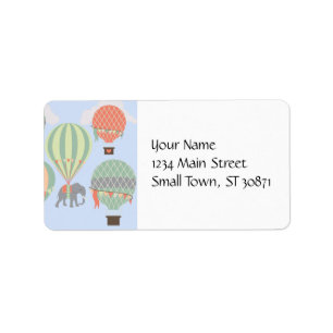 Étiquette Éléphant mignon montant l'augmentation chaude de
