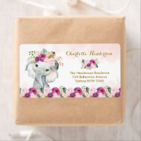 Eléphant Tropical Chic Flore Vert Jungle Baby