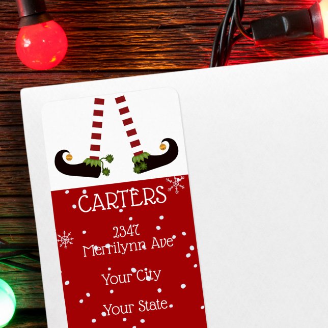 Étiquette Elf Legs, Changeable Red Arrière - plan Adresse de (Créateur téléchargé)