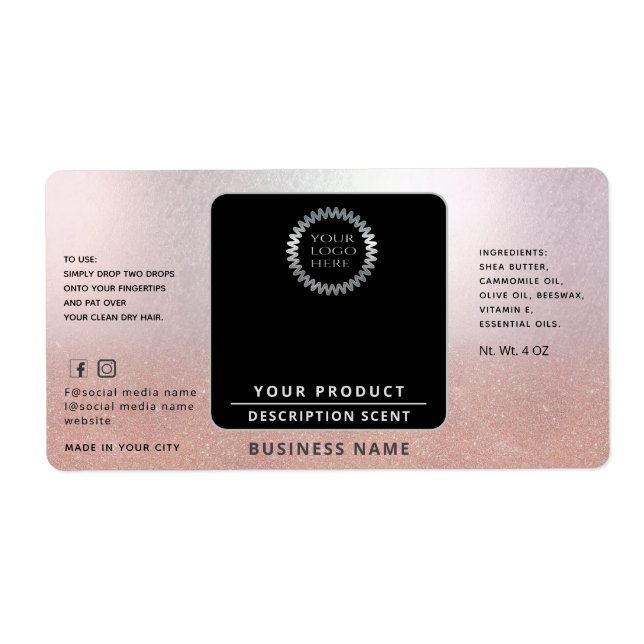 Étiquette Emballage de logo professionnel autour du produit  (Devant)