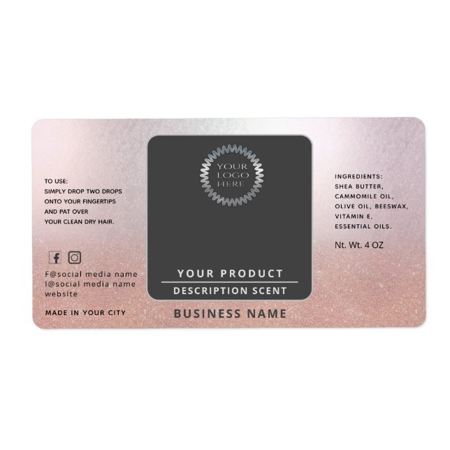 Étiquette Emballage de logo professionnel autour du produit  (Devant)