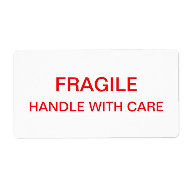 Étiquette Emballage et déplacement fragiles (Devant)