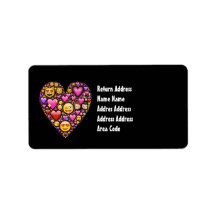 EMOJI Pink Black Girls Love Emoticons Party
