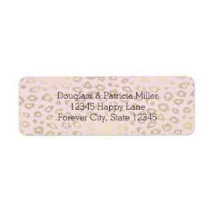 Étiquette Empreinte de léopard rose d'or d'Ombre
