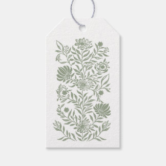 Étiquette en bois verte vintage