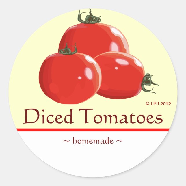 Étiquette en boîte personnalisable de tomates (Devant)