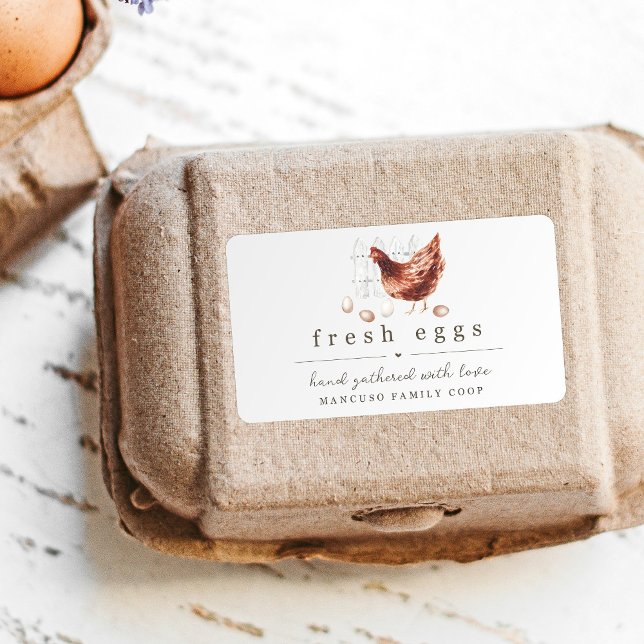 Étiquette en carton de la ferme de poulet peint à  (Créateur téléchargé)