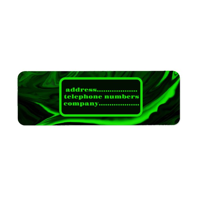 Étiquette en pierre de malachite verte, personnalisée (Devant)
