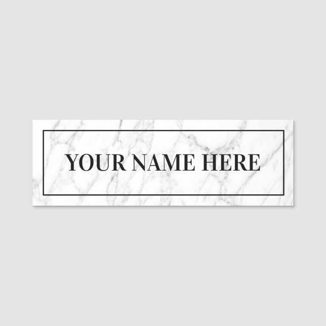 Étiquette en pierre de marbre blanche de dos de (Devant)