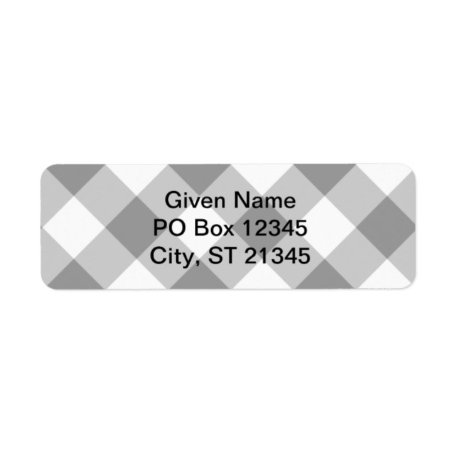 Étiquette En vichy gris (Devant)