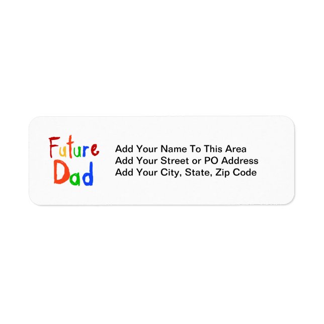 Étiquette Enfant Texte Futur Papa T-shirts et cadeaux (Devant)