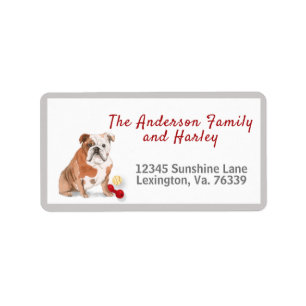 Étiquette English Bulldog Toys Accueil Adresse de retour