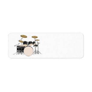 Étiquette Ensemble illustré de tambour