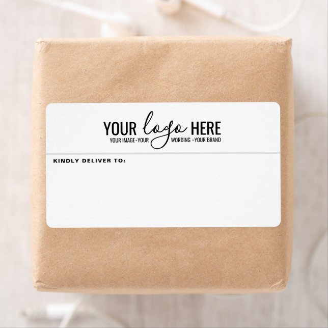 Étiquette Entreprise Votre logo ici Expédition postale (En situation)