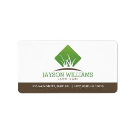 Étiquette Entretien de pelouse moderne/Logo d'herbe paysager