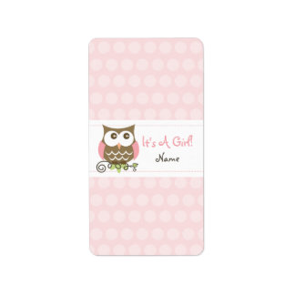Étiquette Enveloppe de bonbon de baby shower de Chouette per