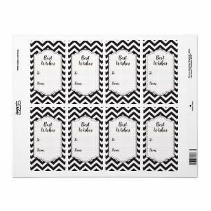 Étiquette Épais Mariage noir et blanc Tags