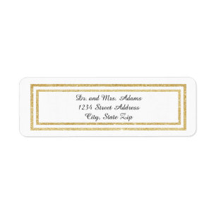 Étiquette Équilibre chic de parties scintillantes d'or de