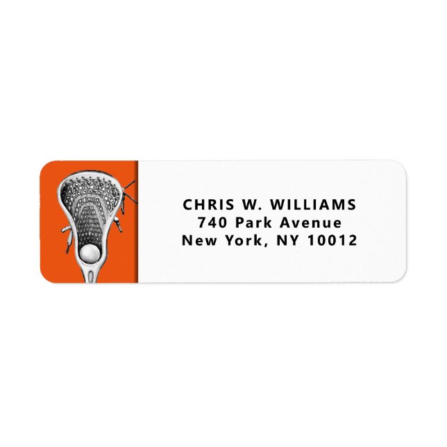 Étiquette Équipe de crosse Orange (Devant)