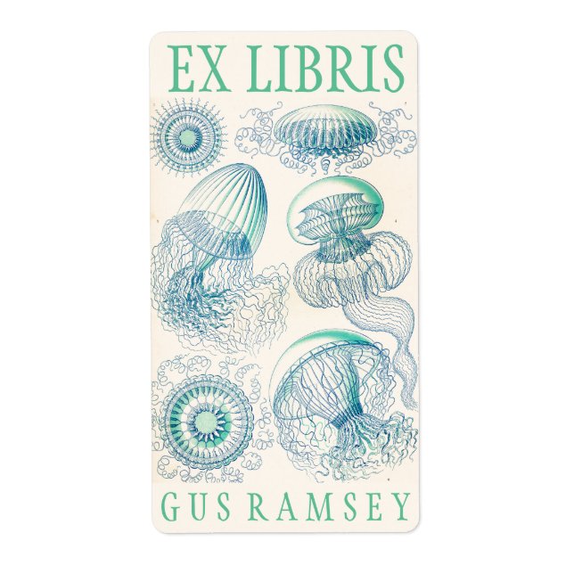 Étiquette Ernst Haeckel Leptomedusa Plaques de réservation (Devant)