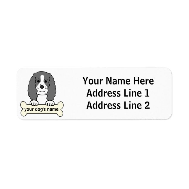 Étiquette Espagnol Springer anglais personnalisé (Devant)