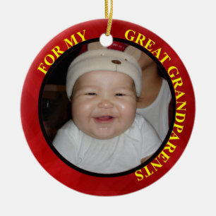 Étiquette et ornement de cadeau de photo