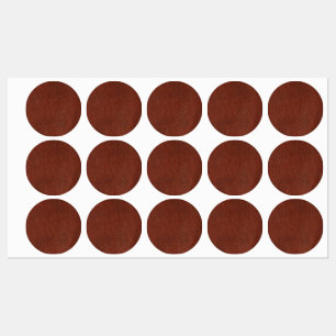 Étiquette étanche en cuir moyen cercle (1,5 po)