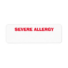 Étiquette État de santé grave de l'allergie, préoccupation