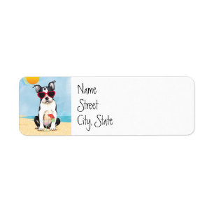 Étiquette Été Boston Terrier