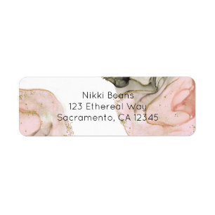 Étiquette Ethereal Moody Black Gold Inky Imaginaire Glam
