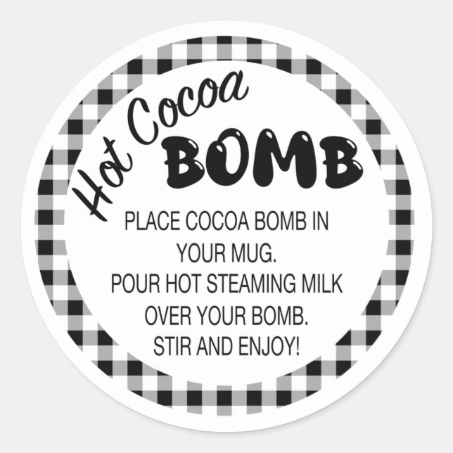 Étiquette, étiquette de la bombe cacao (Devant)