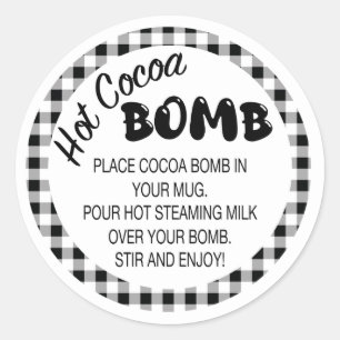 Étiquette, étiquette de la bombe cacao