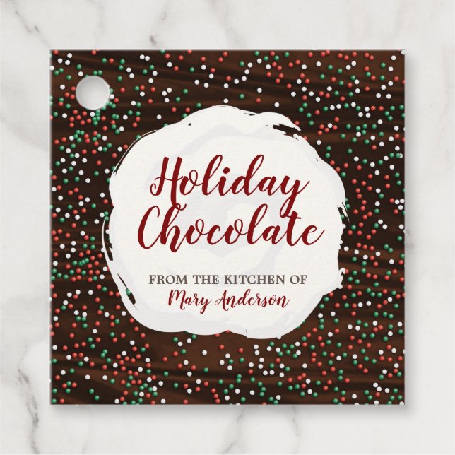 Étiquette Étiquette personnalisé de chocolat de No (Devant)