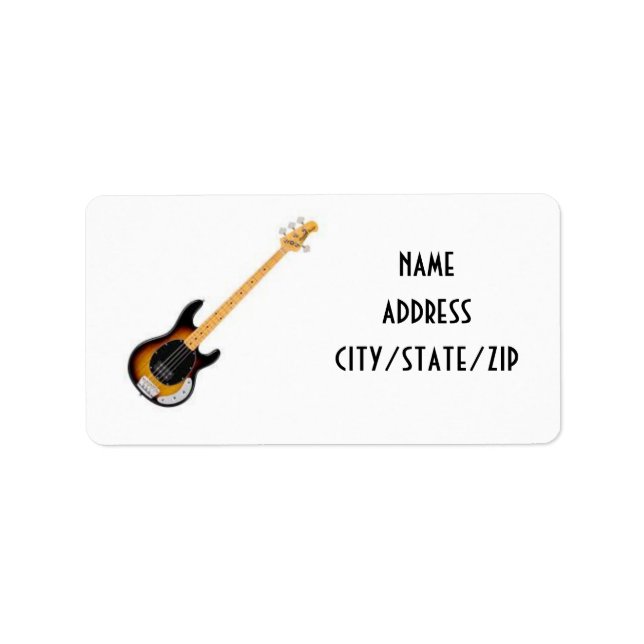 ÉTIQUETTE ***ÉTIQUETTES DE ADRESSE DE GUITARE ÉLECTRIQUE (Devant)