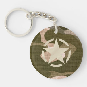 Étiquette étoile sur camouflage Burlap Style
