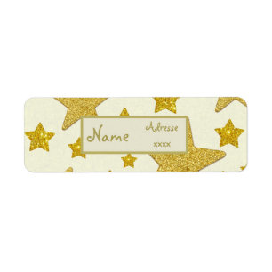 Étiquette étoiles brillantes,