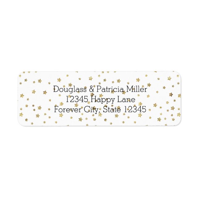 Étiquette Étoiles d'or (Devant)