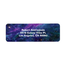 Étiquette Étoiles en Tarantula Nebula Blue Hue, ZGOS, Adress