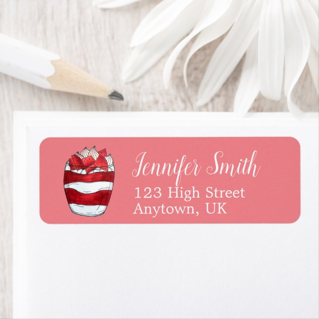 Étiquette Eton Mess Strawberry Meringue Royaume-Uni (En situation)