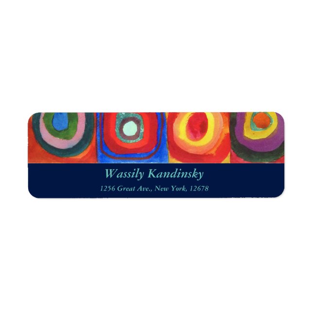 Étiquette Étude de couleur par Wassily Kandinsky (Devant)