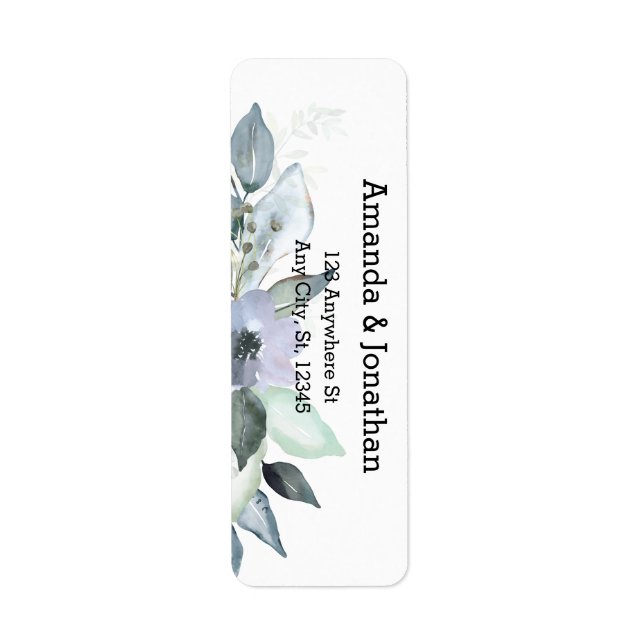 Étiquette Eucalyptus Mariage Feuille Adresse de retour Étiqu (Devant)