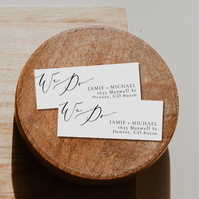 Étiquette EVELYN Elegant Script de calligraphie Nous faisons (Créateur téléchargé)