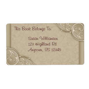 Étiquette Ex-libris ou adresse élégant